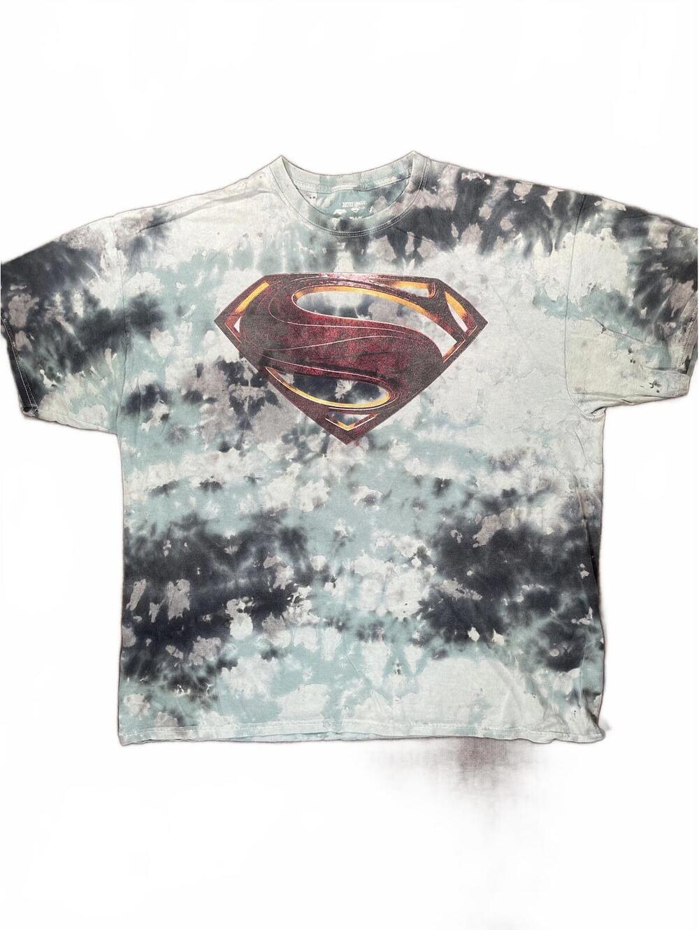 Justice League Men's Tie-Dye Superman Logo T-Shirt Size XXL